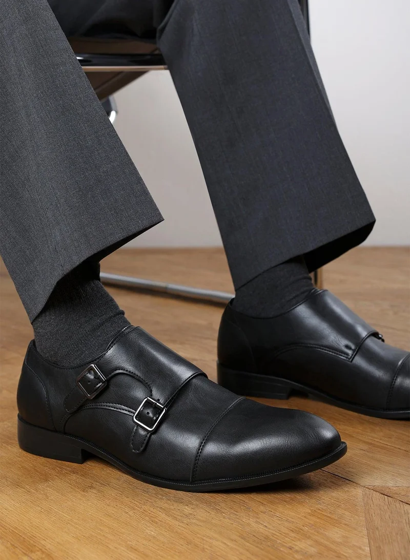 Where's That From 'Nick' Formal Keith Buckle Twin Monk Shoes