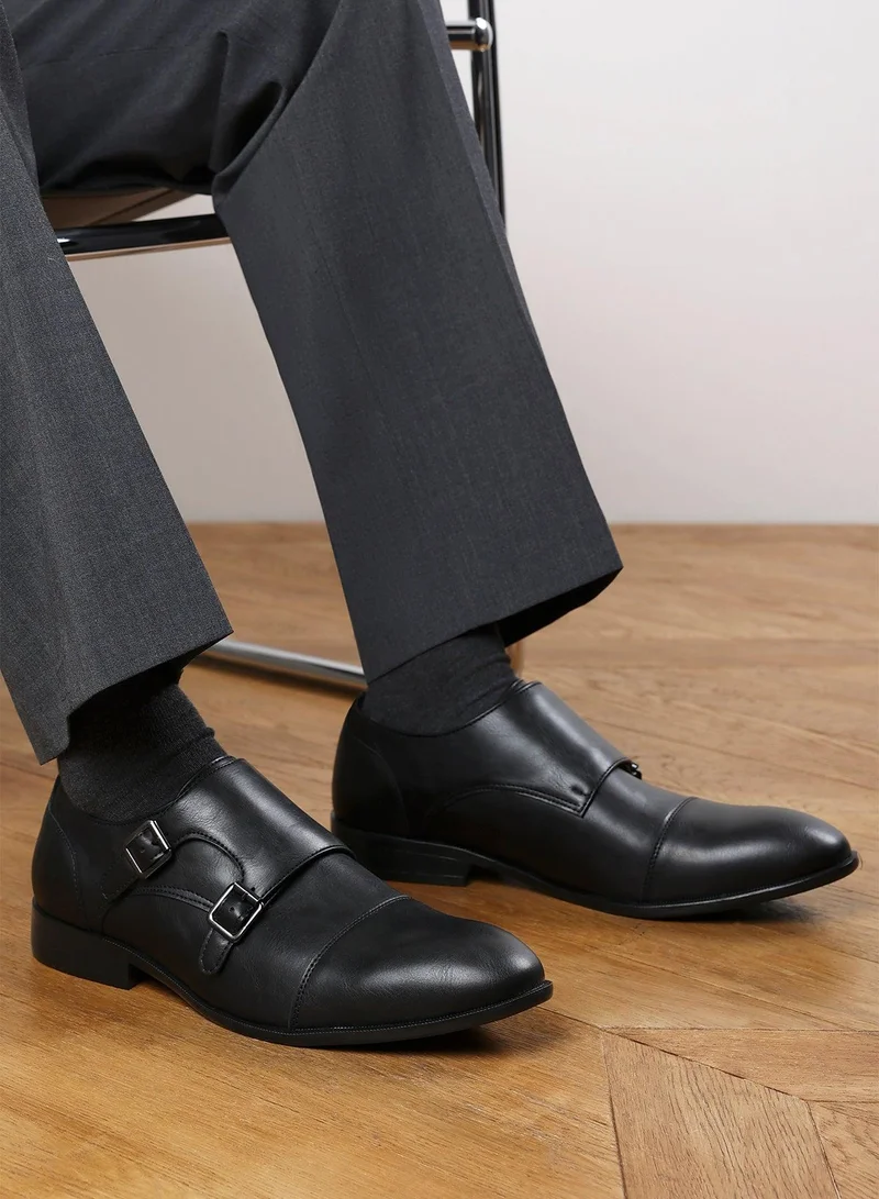 Where's That From 'Nick' Formal Keith Buckle Twin Monk Shoes