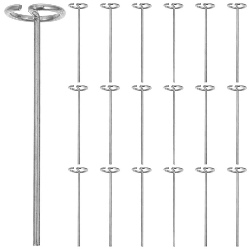 20 Pcs Metal G Shaped Landscape Pins Heavy Duty Garden Stakes 102mm for Tent Fabric - Image 2
