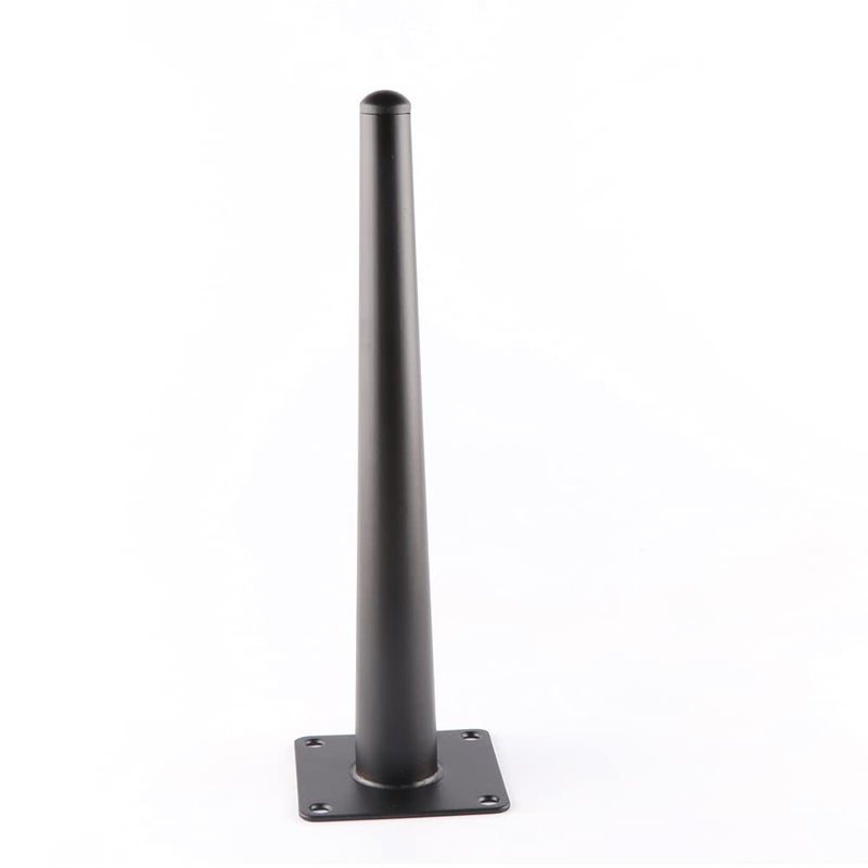 Alxeh Straight Furniture Table Legs 12 Inch, Round Tapered Metal Furniture Legs Black, Modern Dresser Cabinet Sofa Support Feet Replacement, Set Of 4 - Image 3