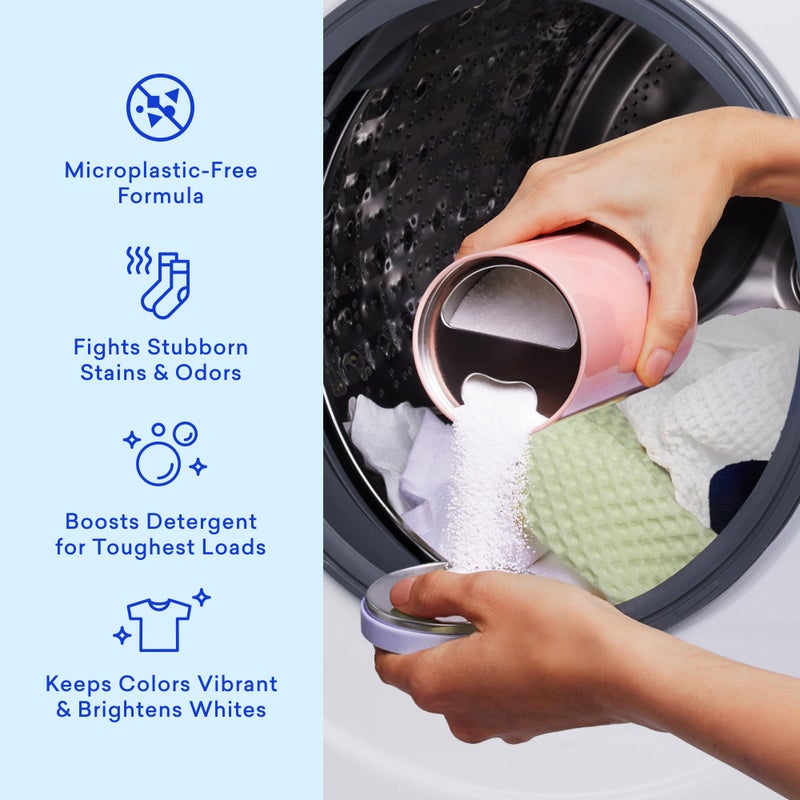 BLUELAND Oxi Laundry Booster Powder Refill 2-Pack, Spring Bloom Scent, 50 Loads, 35.2 oz, Plastic-Free, Eco Friendly, Oxy Cleaner, Stain Remover - Image 2