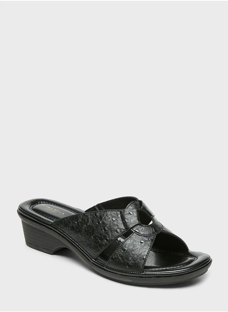 شو اكسبرس Double Strap Wedge Sandals