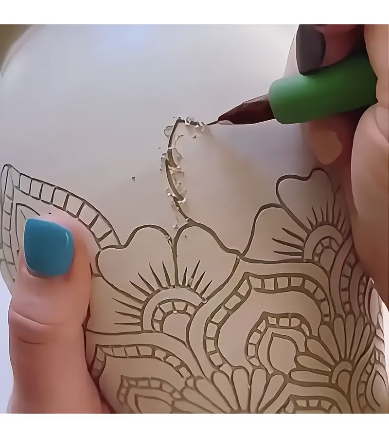 Pottery Carving And Trimming Pen With Storage Box Purple Versatile Double Ended Diamond Tool For Sharpening And Painting - Image 1