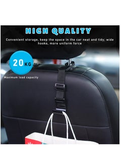 Excefore 2 PCS Car Seat Headrest Hooks, Adjustable Hanging Storage Organizer for Auto Back Seat, Universal Vehicle Interior Purse Bags Hanger Accessories for Umbrella Handbag Coat  - Image 4