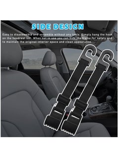 Excefore 2 PCS Car Seat Headrest Hooks, Adjustable Hanging Storage Organizer for Auto Back Seat, Universal Vehicle Interior Purse Bags Hanger Accessories for Umbrella Handbag Coat  - Image 5
