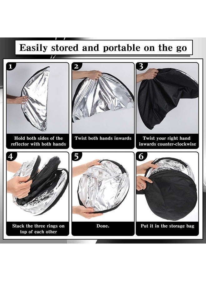 PROMAGE 5 in 1 Photography Reflector 80CM Portable Light Diffuser for Studio and Outdoor Shooting - Image 5