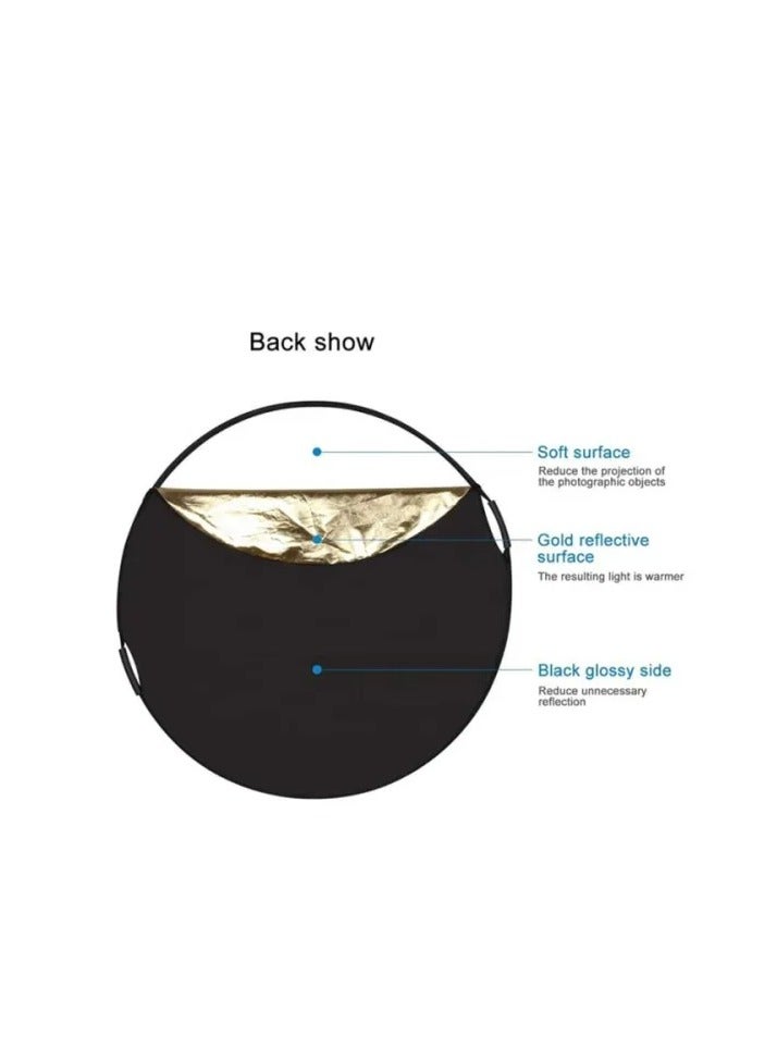 PROMAGE 5 in 1 Photography Reflector 80CM Portable Light Diffuser for Studio and Outdoor Shooting - Image 3