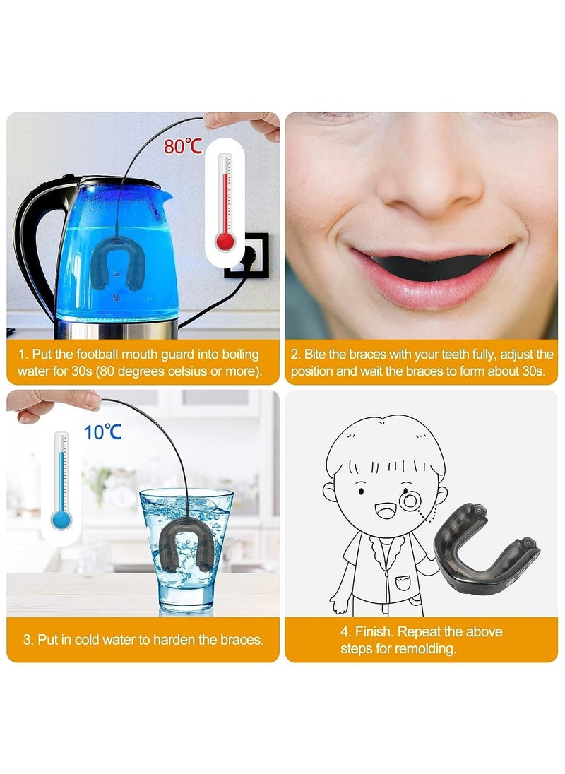 Generic Mouthguard, Fit Adults and Junior Mouth Guard with Case for Boxing, Basketball, Lacrosse, Football, MMA, Martial Arts, Hockey and All Contact Sports  - Image 3