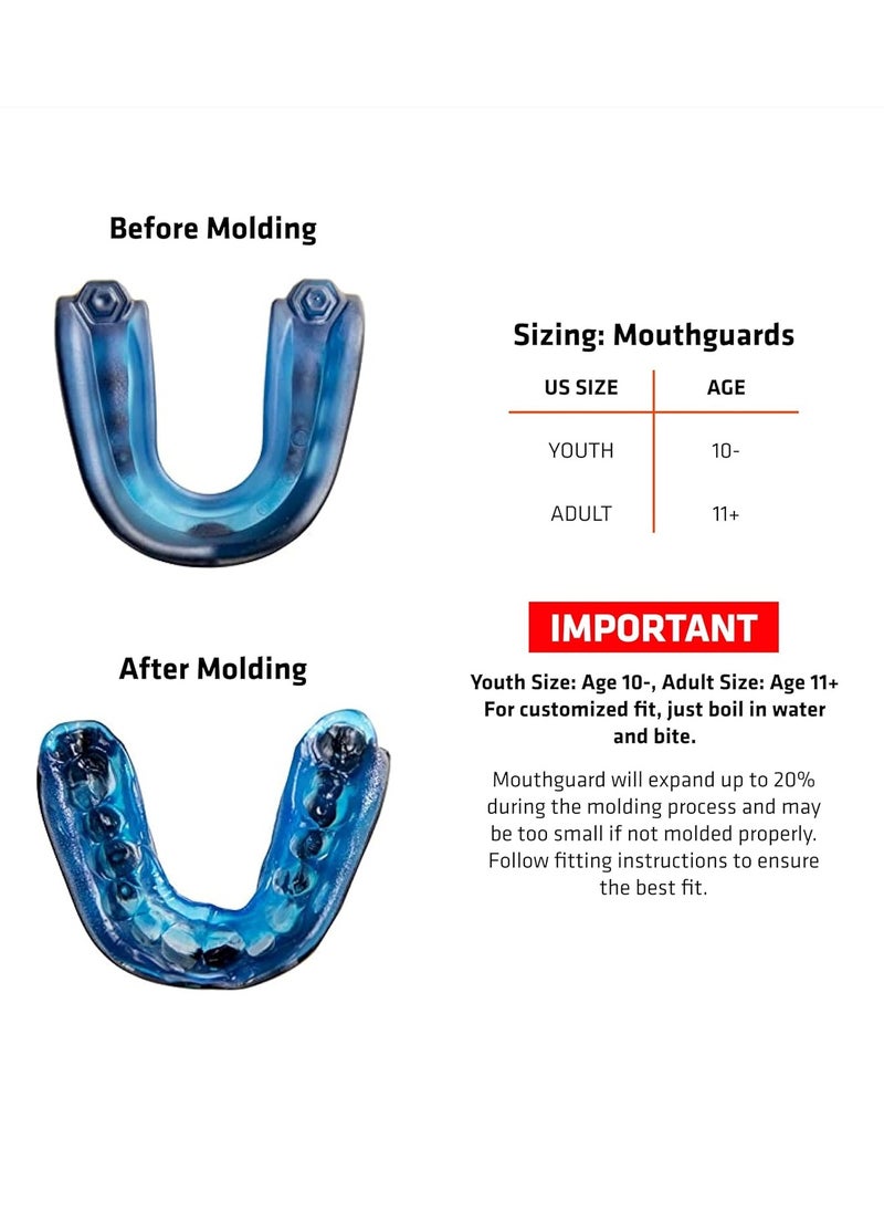Generic Mouthguard, Fit Adults and Junior Mouth Guard with Case for Boxing, Basketball, Lacrosse, Football, MMA, Martial Arts, Hockey and All Contact Sports  - Image 5