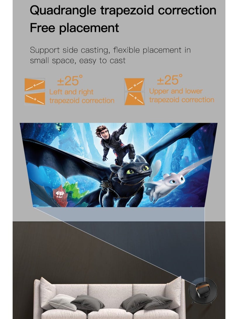Umiio Umiio Q1 Android HDMI Video Projector 5G WiFi Bluetooth 5M Projection Distance FHD Resolution Portable Outdoor Movie Projector  - Image 4