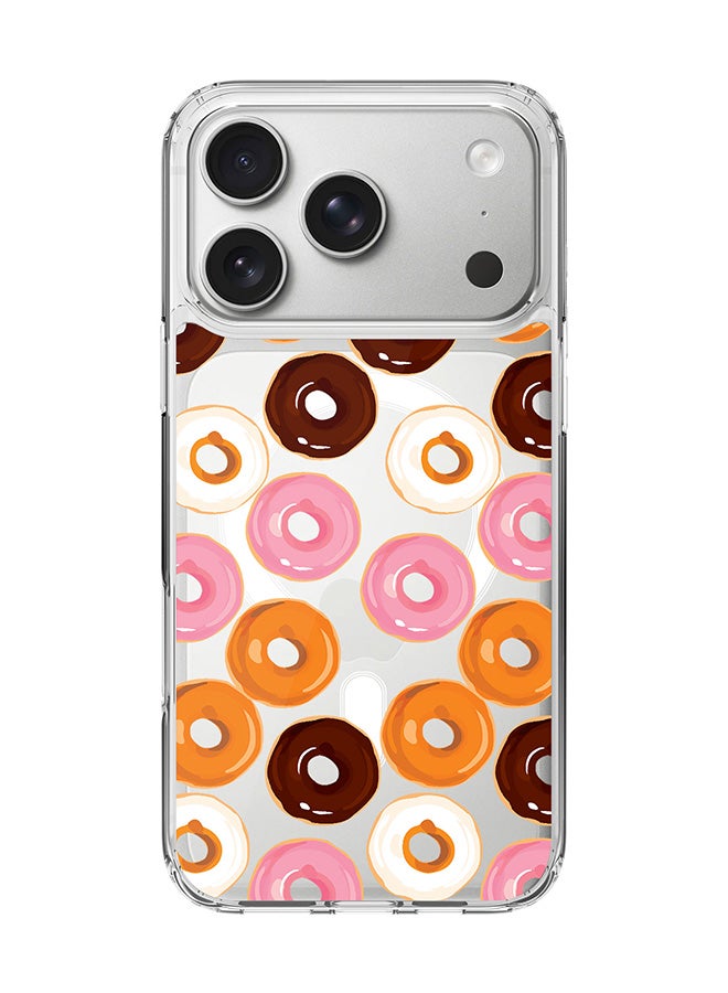 Stylizedd Classic Clear MagSafe Case for iPhone 17 Pro , Hybrid Soft Case Flexible Edges Anti Drop TPU PC Gel Thin Transparent Cover [ Designed for iPhone 17 Pro ] - Donut Drops