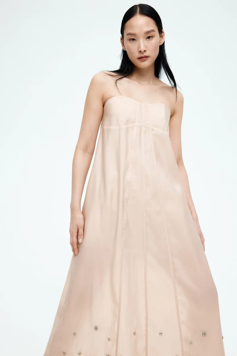 H&M Embellished bandeau dress