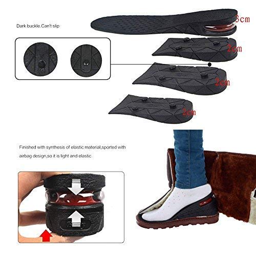 La Venust 1 Pair Height Increase Insoles, 4-Layer Heel Orthotic Insoles Adjustable Comfortable & Breathable Elevator Lift Kit Up To 2cm To 9cm, Men Women Height Booster Insoles - Image 4