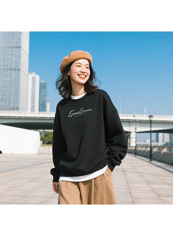 LOTTO Simple And Versatile Round Neck Casual Sweatshirt For Women, Soft And Comfortable For Autumn, Easy To Care For Pullover Sport Top - Image 3