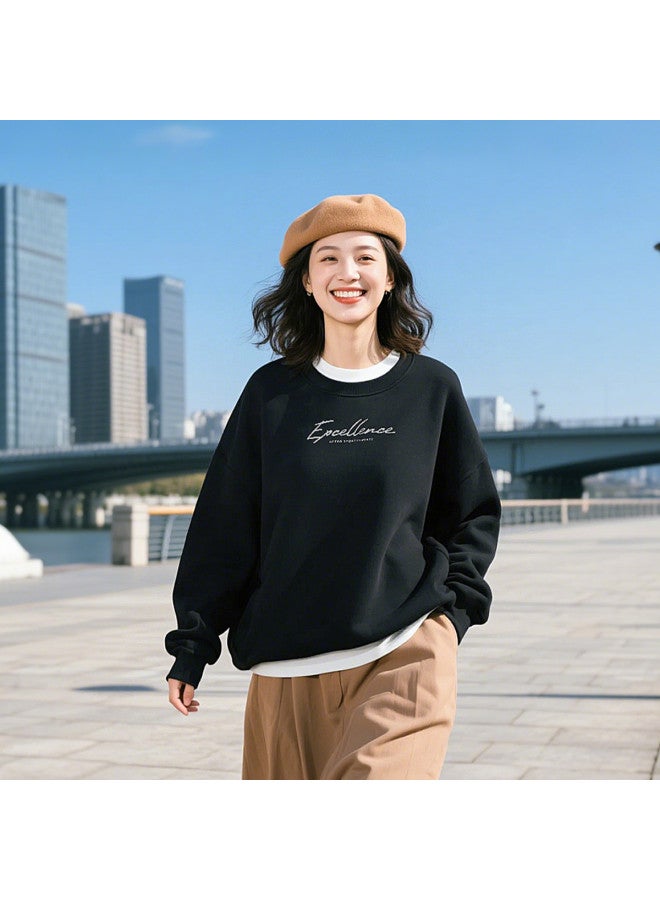 LOTTO Simple And Versatile Round Neck Casual Sweatshirt For Women, Soft And Comfortable For Autumn, Easy To Care For Pullover Sport Top - Image 5