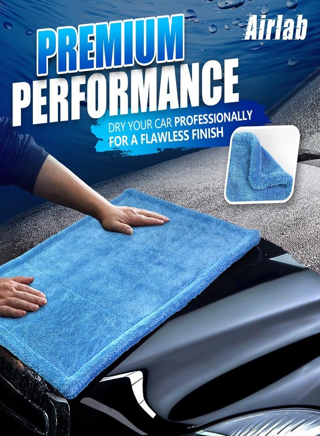 Airlab 1200GSM Extra Thick Absorbent Microfibre Drying Towel, Double-Sided Triple Twisted Loop Magic Cloth, Shiny Wipes Cleaning Cloths for Car Washing/Detailing, Bathroom Windows & Shower, 60x40cm - Image 2