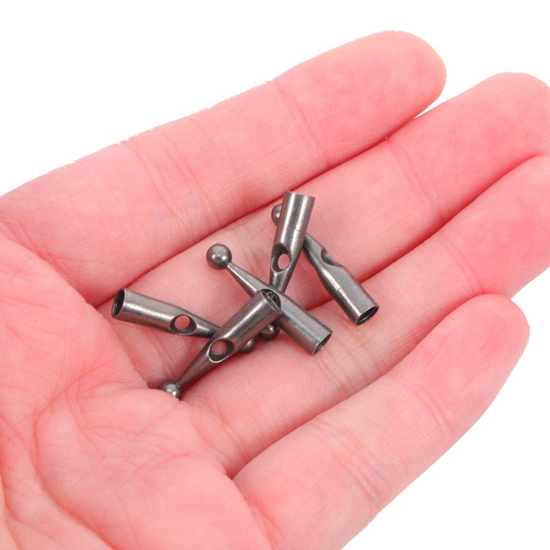 10pcs Umbrella Tail Beads: Metal Parasol Bone Covers Components For Folding Rain Sun Umbrella Covers Replacement Parts Accessories - Image 2