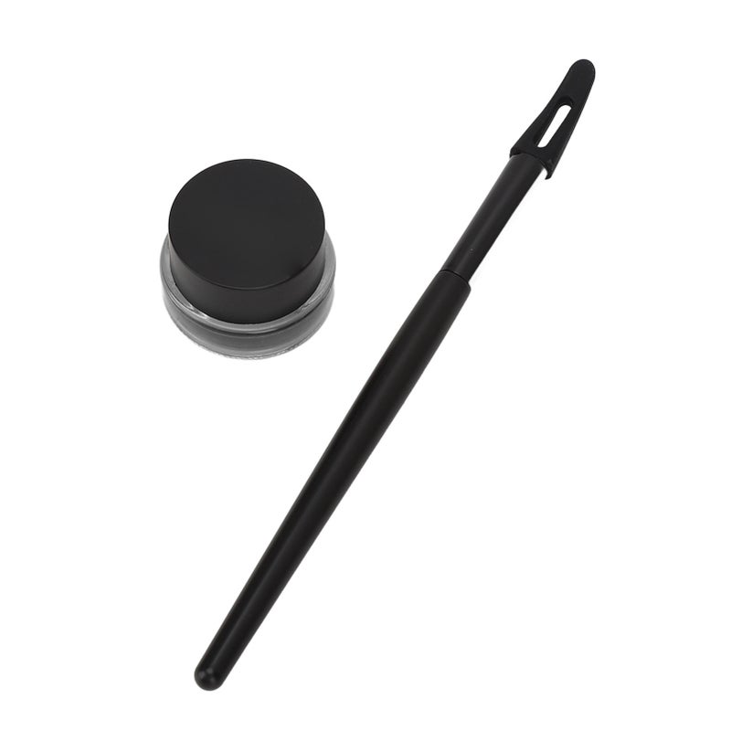 Silicone Eyeliner Tool Set Eyeliner Guide Wand Waterproof Long Lasting Eyeliner Cream 0.1oz for Makeup Novice Black Eyeliner Cream - Image 5