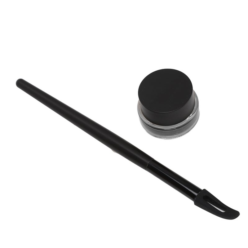 Silicone Eyeliner Tool Set Eyeliner Guide Wand Waterproof Long Lasting Eyeliner Cream 0.1oz for Makeup Novice Black Eyeliner Cream - Image 2