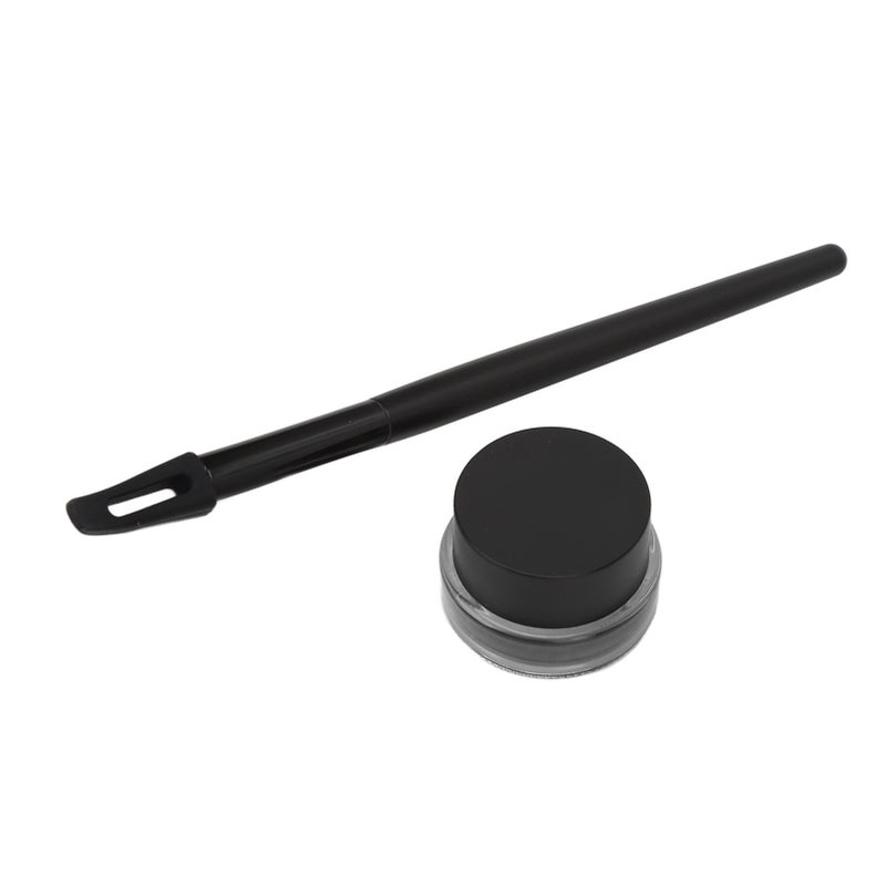 Silicone Eyeliner Tool Set Eyeliner Guide Wand Waterproof Long Lasting Eyeliner Cream 0.1oz for Makeup Novice Black Eyeliner Cream - Image 4
