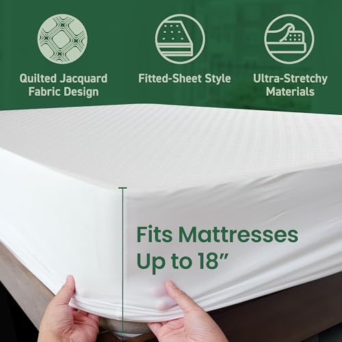 SafeRest Sleepure Waterproof Mattress Protector Crib Size - Viscose Derived from Bamboo - Fitted with Stretchable Pockets - Machine Washable Cotton Crib Mattress Cover for Bed - Image 3
