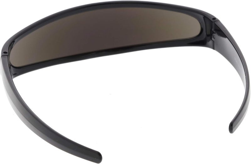zeroUV Store - Futuristic Narrow Cyclops Color Mirrored Lens Visor Sunglasses - Image 4