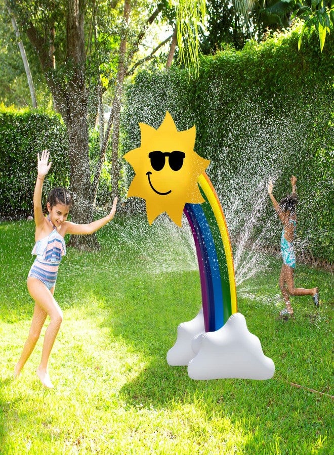 PoolCandy Inflatable Rainbow - Five Foot Tall Giant Sun Shower Sprinkler - Summer Fun All Ages. - Image 3