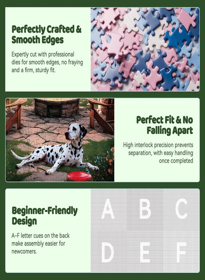 EIYRURU 300 Piece Puzzles for Adults, 300 Piece Puzzles for Adults Large Piece, Lake Sunset Dogs Campfire Jigsaw Puzzle Funny Gift for Adult Kids Challenging Family Games Toy, 20.5 X 15 in - Image 5