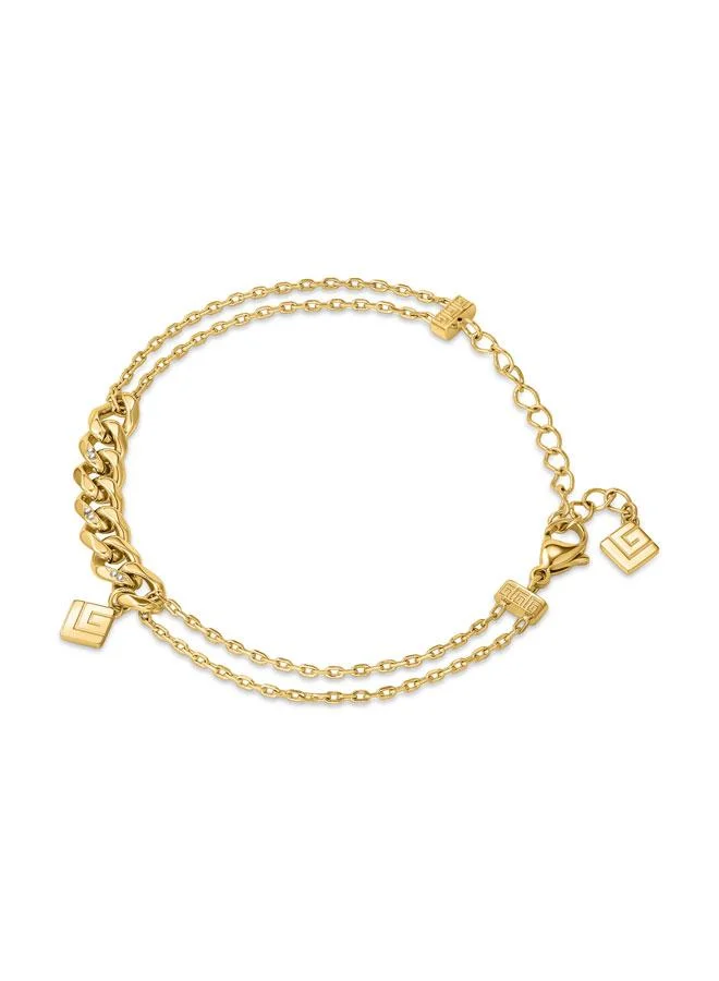 غاي لاروش Judith Yellow Gold Plated Stainless Steel Chain Bracelet for Women