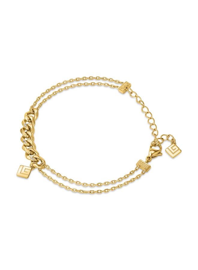 Guy Laroche Judith Yellow Gold Plated Stainless Steel Chain Bracelet for Women - Image 1