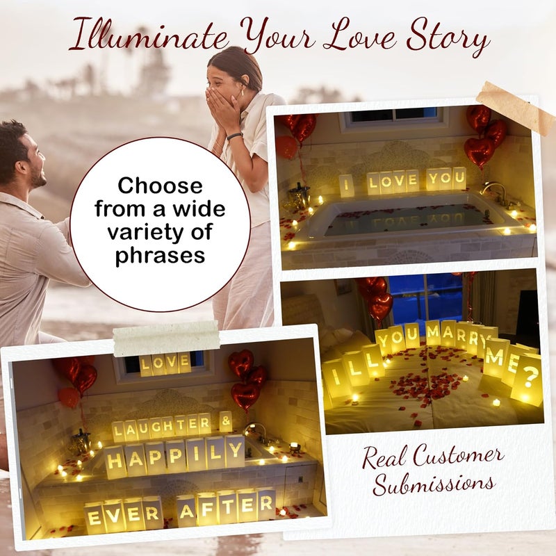 Choobly It was Always You Luminary Bags with Tea Light Candles, Balloons, and Rose Petals – Romantic Decorations for Proposals, Anniversaries, and Special Moments - Image 5