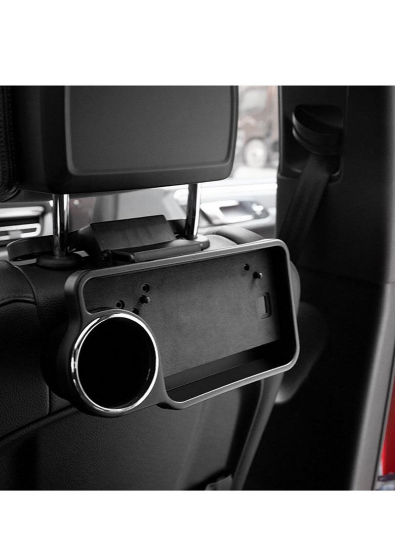 Car Cup Holder Tray Phone Mount Back Seat Organizer 90-Degree Foldable Storage Dining Table Interior Car Food Tray Auto Gadgets - Image 2