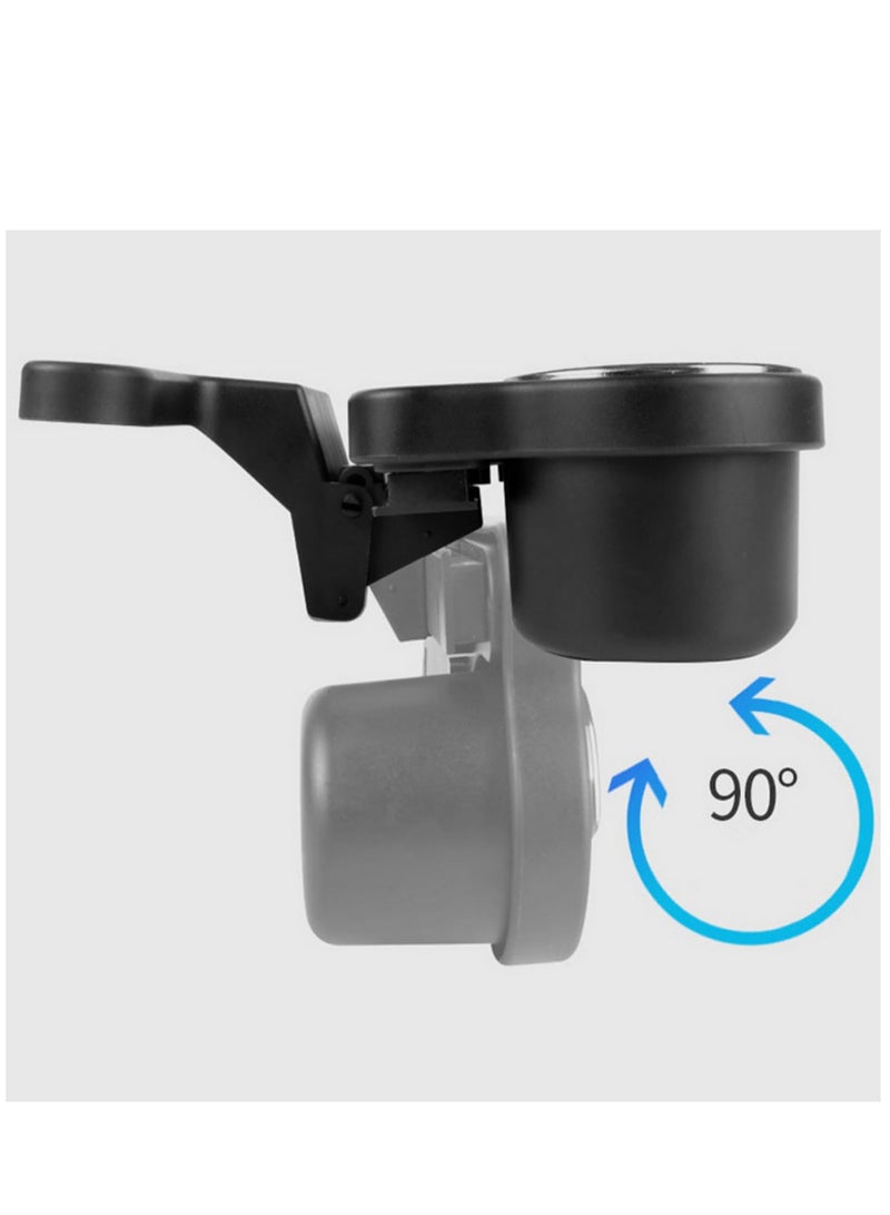 Car Cup Holder Tray Phone Mount Back Seat Organizer 90-Degree Foldable Storage Dining Table Interior Car Food Tray Auto Gadgets - Image 5