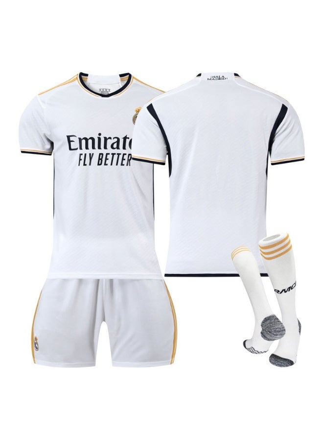 Real Madrid football jerseys and shorts sets, breathable and quick-drying sports uniforms, football team jerseys, men's and women's youth teams, multiple sizes and colors, for training, matches and street wear - Image 1