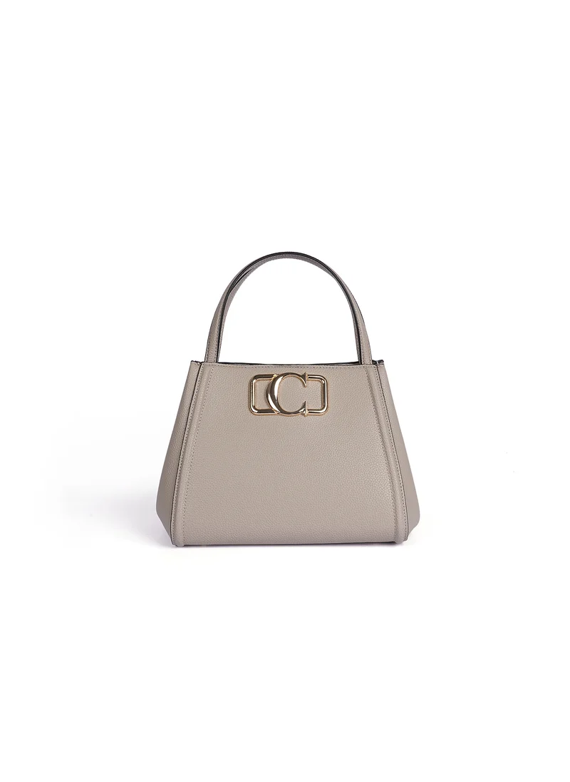 Cuple Squared grainy faux leather Handbag