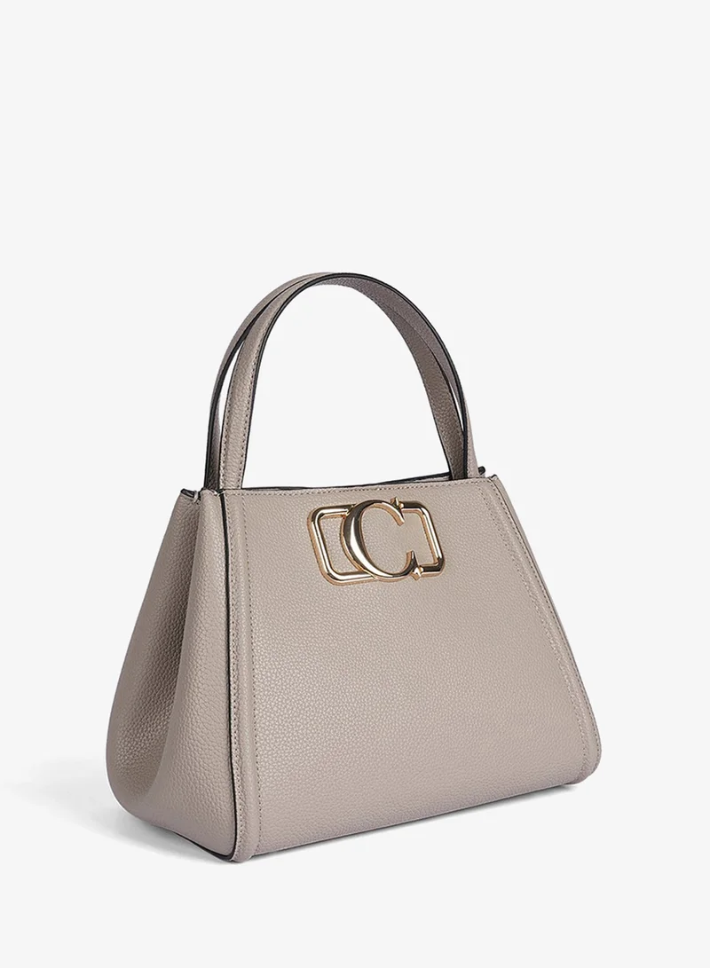 Cuple Squared grainy faux leather Handbag
