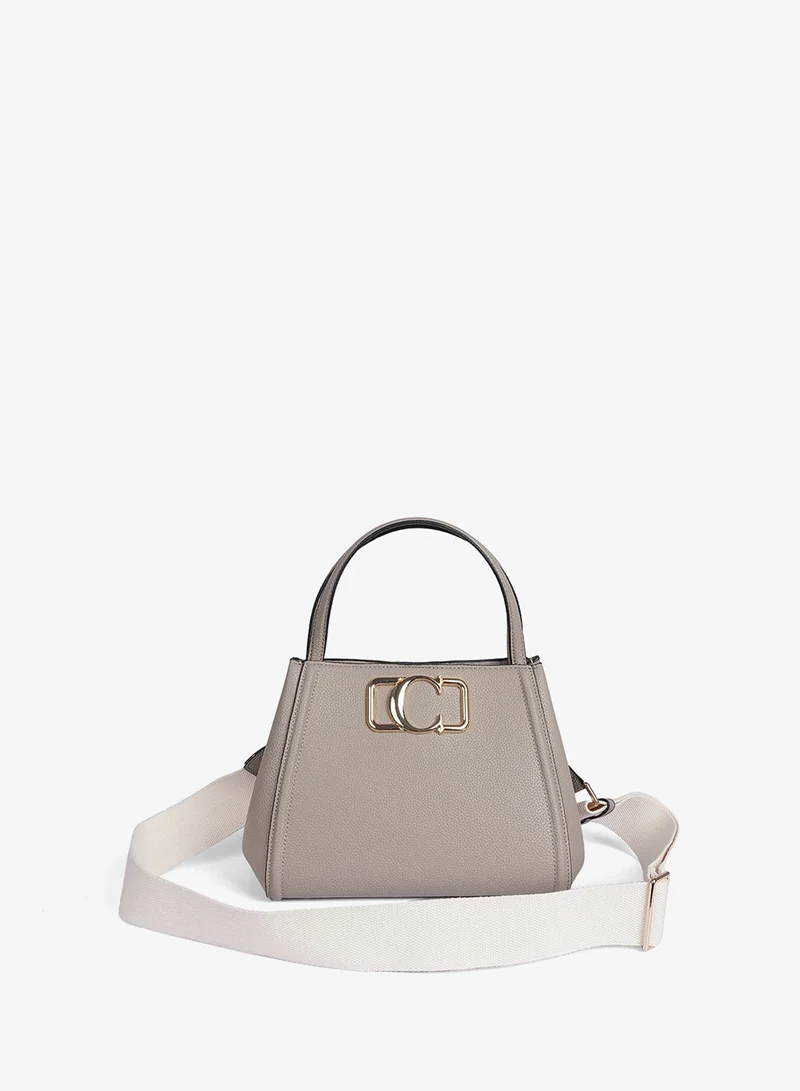 Cuple Grey Squared grainy faux leather Handbag for Women | Best Price UAE