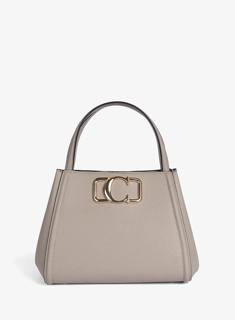 Cuple Squared grainy faux leather Handbag