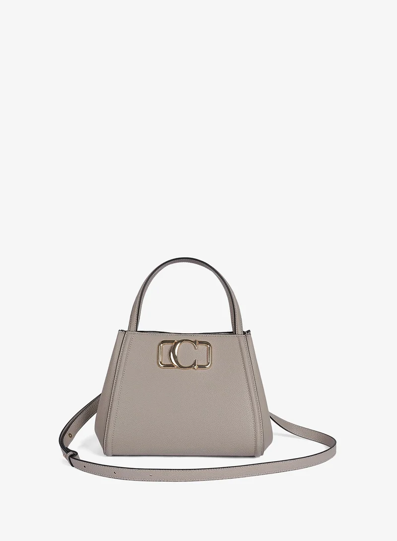 Cuple Grey Squared grainy faux leather Handbag for Women | Best Price UAE