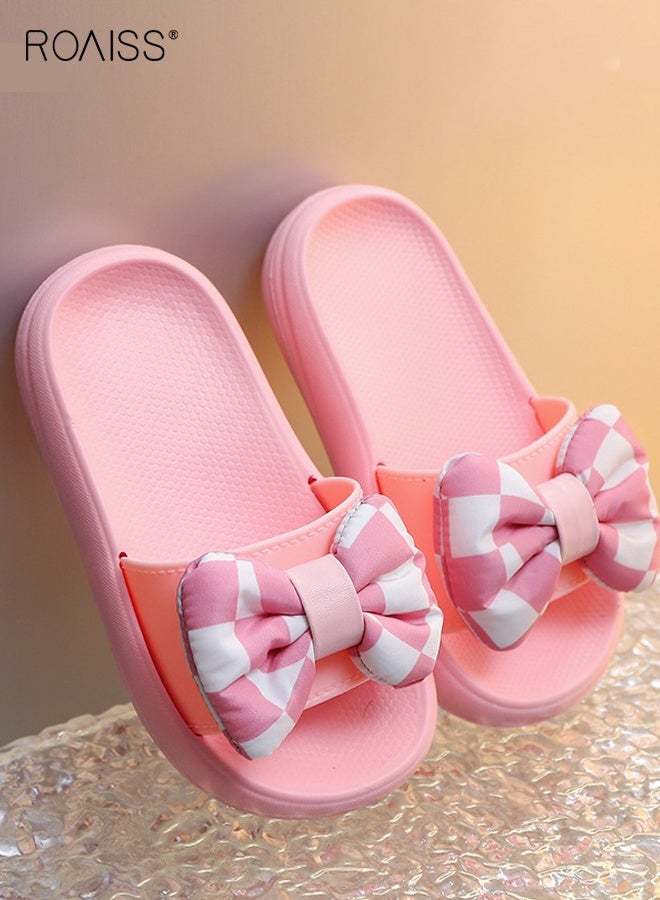 رويس صنادل صيفية للأطفال، شباشب صيفية مريحة بنعل غير قابل للانزلاق، شباشب خفيفة الوزن قابلة للتنفس مع عقدة معقودة، أحذية شاطئ كاجوال للبنات - Image 3