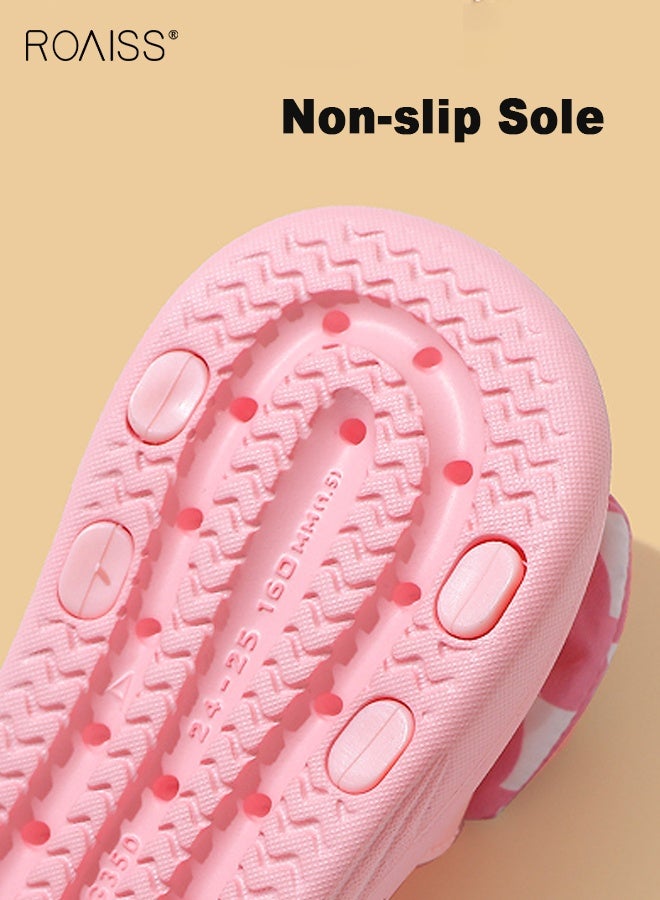 رويس صنادل صيفية للأطفال، شباشب صيفية مريحة بنعل غير قابل للانزلاق، شباشب خفيفة الوزن قابلة للتنفس مع عقدة معقودة، أحذية شاطئ كاجوال للبنات - Image 4