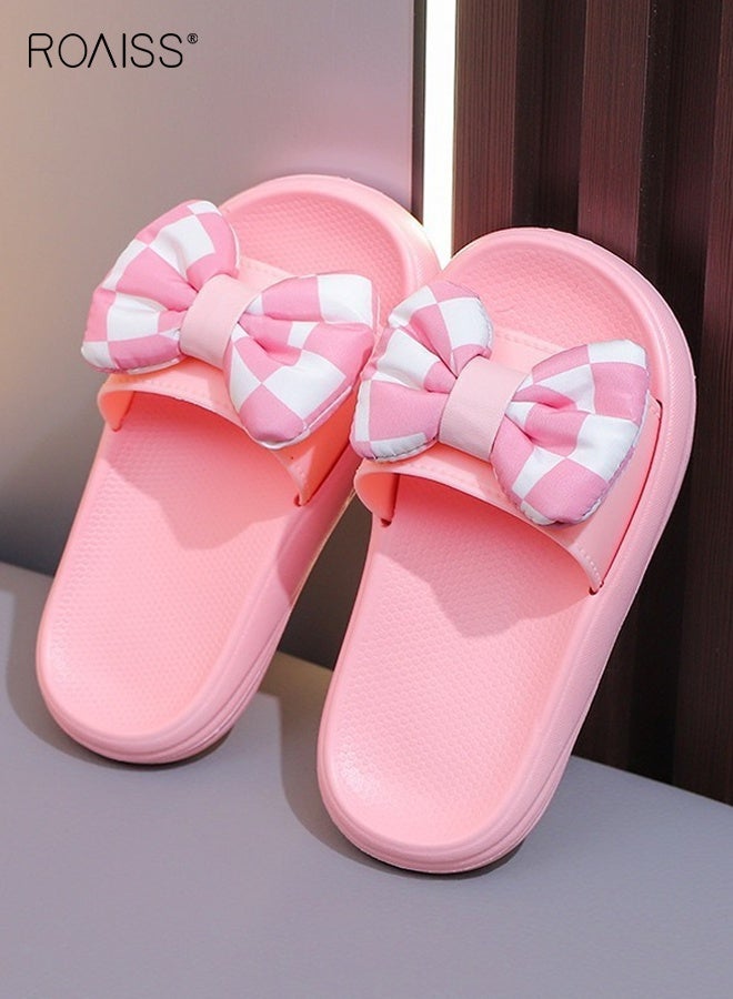 رويس صنادل صيفية للأطفال، شباشب صيفية مريحة بنعل غير قابل للانزلاق، شباشب خفيفة الوزن قابلة للتنفس مع عقدة معقودة، أحذية شاطئ كاجوال للبنات - Image 2