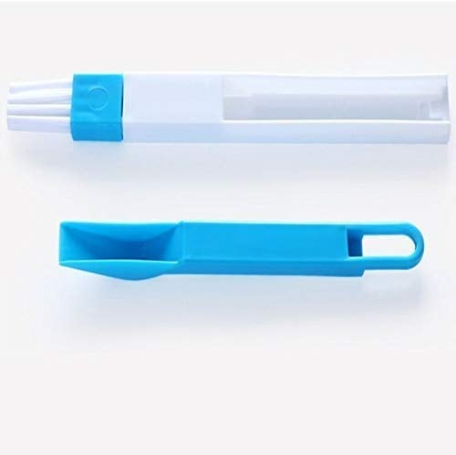 SHULABH CREATIVE Shulabh Creative Corners and Edges Dust Cleaning Brush with Mini Dustpan for Window Frame Keyboard 17 x 2 cm Multicolour  - Image 3