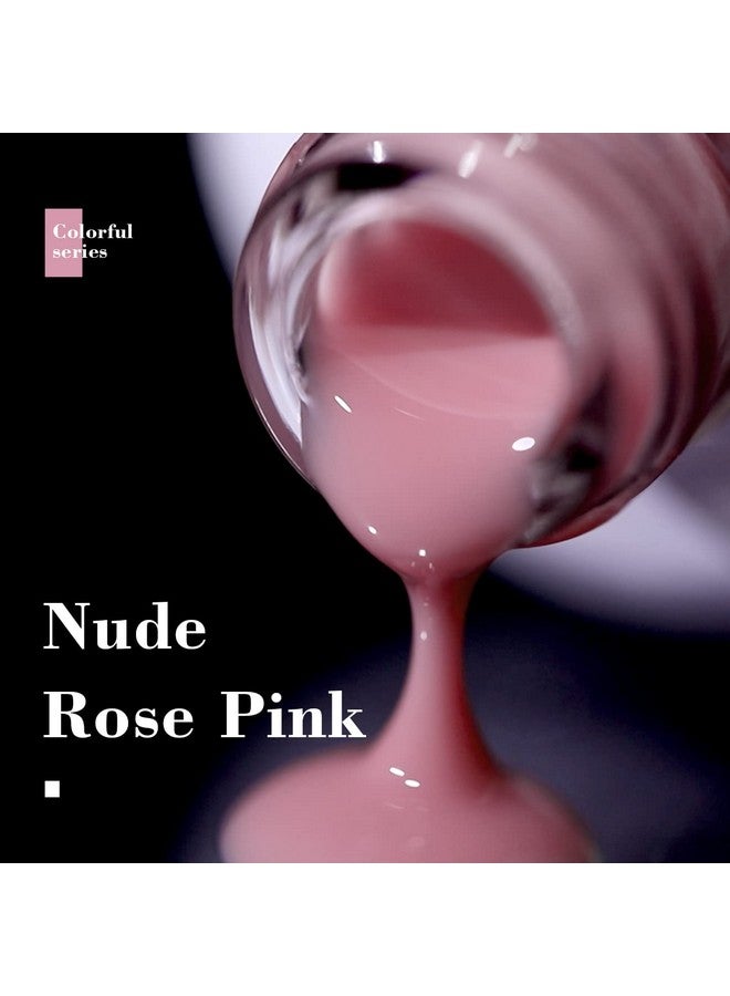 RARJSM Nude Gel Polish Sheer Rose Pink Gel Nail Polish Clear Pink French Manicure Nude Pink Jelly Nail Gel Polish Varnish Curing Requires 1Pcs 15Ml Led Uv Gel Soak Off For Home Salon Nail Art Diy - Image 3