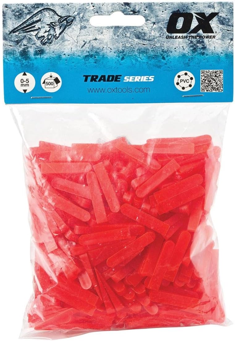 Ox Tools -T160605 Trade Red Tile Wedges, 6 mm (Pack of 500) - Image 1
