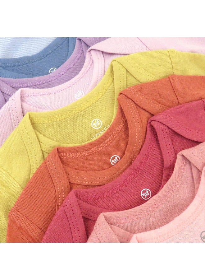 HonestBaby HonestBaby 10-Pack Short Sleeve Bodysuits One-Piece 100% Organic Cotton for Infant Baby Boys, Girls, Unisex, Rainbow Gems Pinks, 3-6 Months  - Image 2