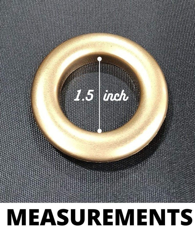 FAPBADRI Curtain Eyelet Rings with Flexi Lock, Suitable for Any 1 inch Curtain Rod, Colour Gold, 20 Pieces - Image 4