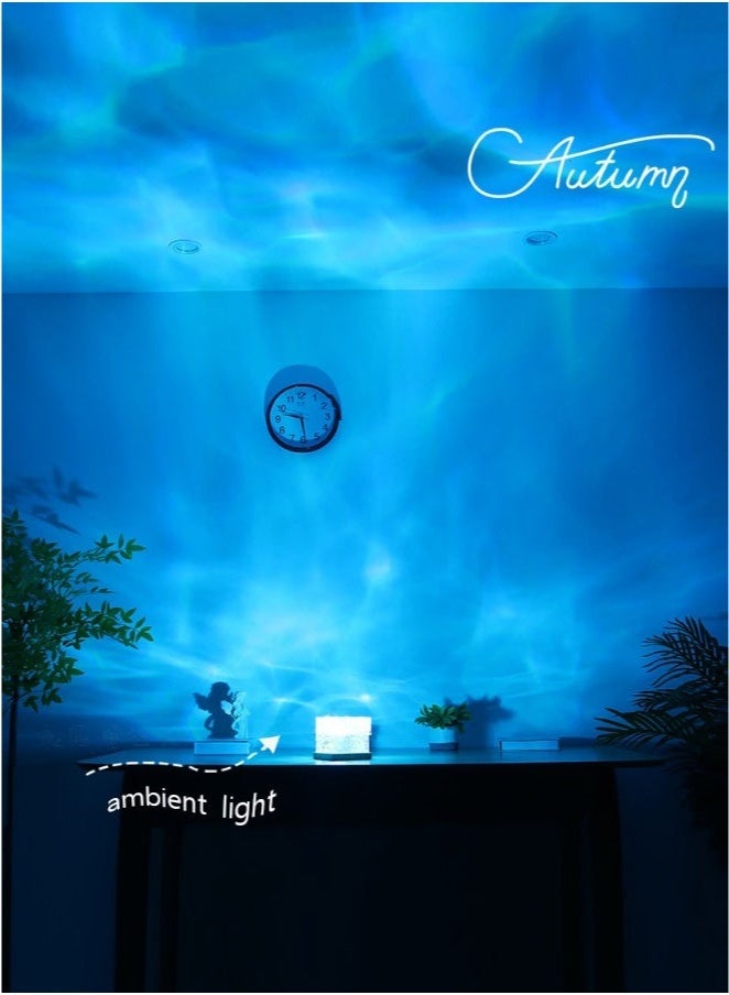 Bukela 16 Colors Water Ripple Night Light Creative Bedside Flame Atmosphere Light Romantic Table Lamp Gift Starry Sky Projection Light - Image 5