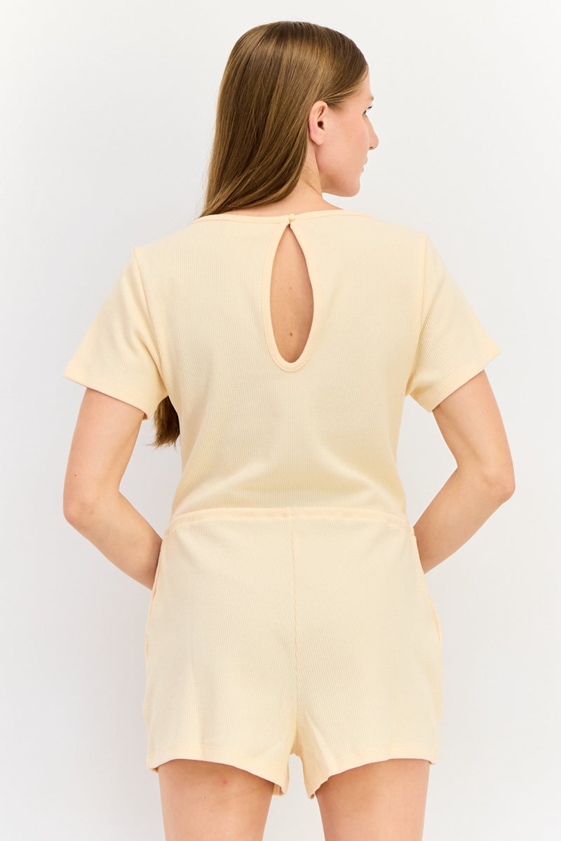 FILA Women Sportswear Fit Short Sleeve Outdoor Playsuit, Peach - Image 2