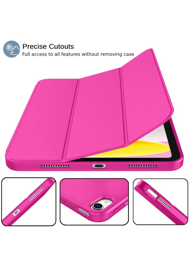 iPad 10th Generation Case 2022 10.9 Inch with Pencil Holder Trifold Stand Smart Case with Soft TPU Back Auto Wake Sleep